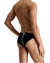 Black Leather Eyelet Briefs
