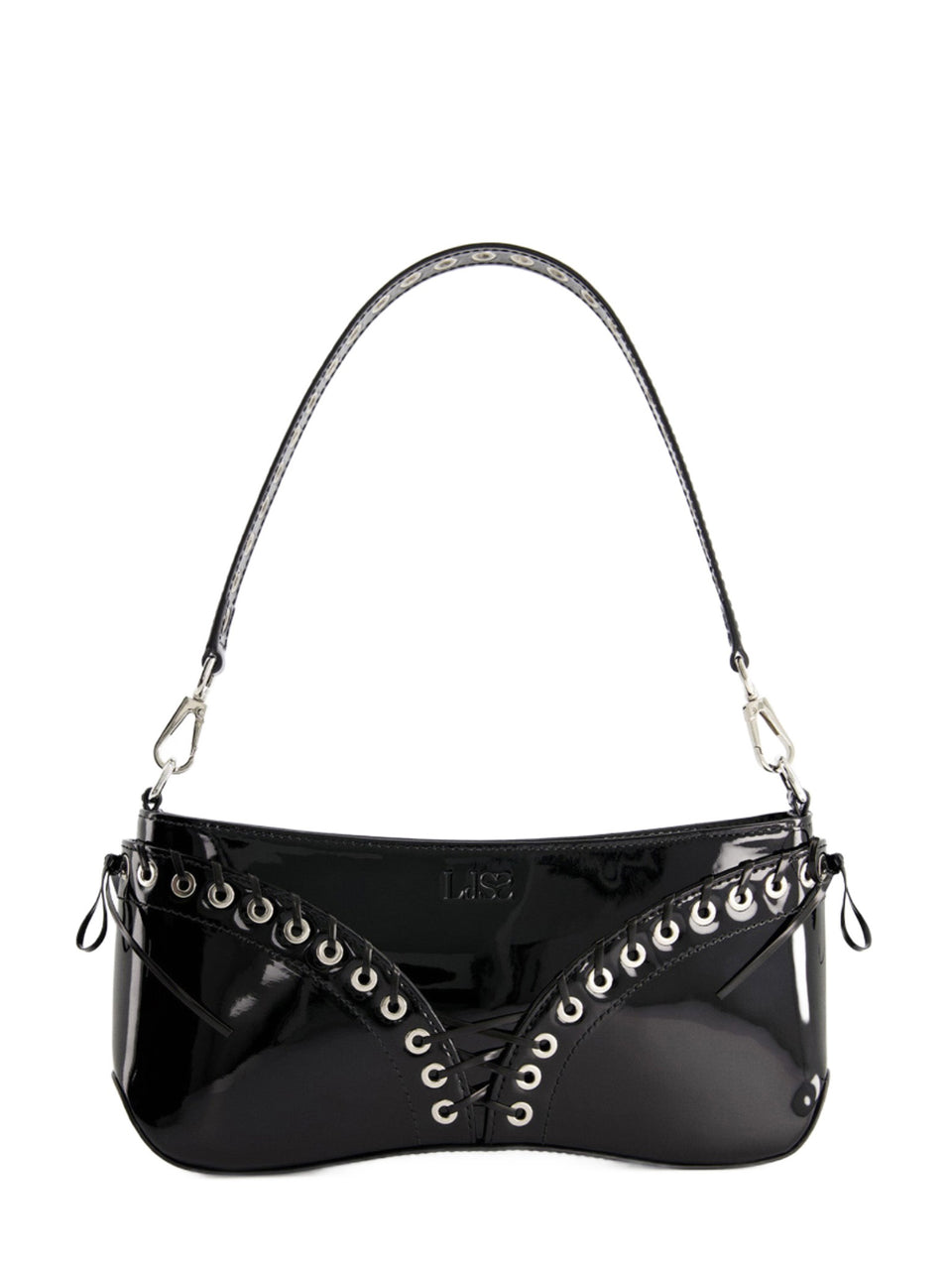 The Cleavage Bag in Black Patent Leather