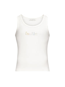 Sun Slut Multicolor Crystal Tank Top in Cotton