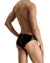 Black Leather Eyelet Briefs