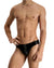 Black Leather Eyelet Briefs