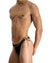 Black Leather Lace Up Thong