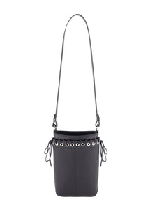 The Cleavage Crossbody Bag in Black Leather