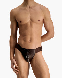 Brown Leather Jockstrap