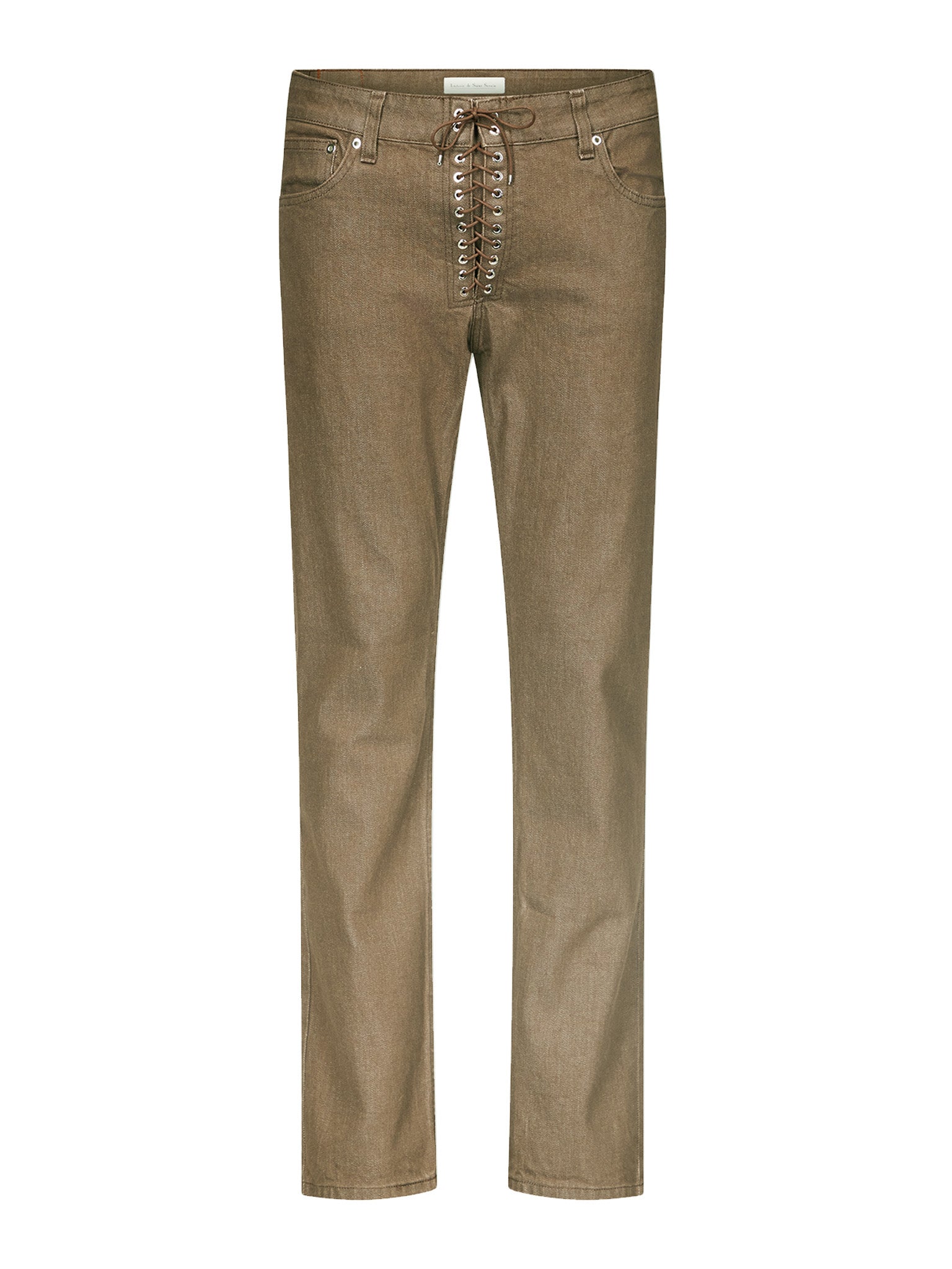 Lace-Up Jeans in Denim