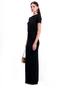 Black Simple Short Sleeve Dress