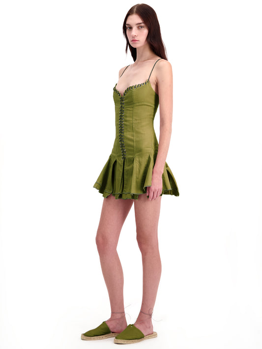Olive Cleavage Dress