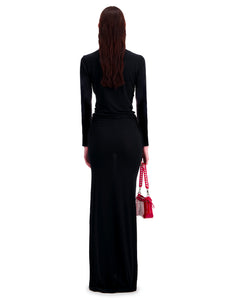 Black Simple Long Sleeves Dress