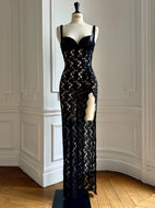 Emily Dress in Lace and Metal Mesh