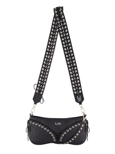 Black Lace Up Bag Strap