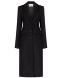 Fitted Coat in Wool (Black )