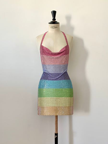 Rainbow Dress in Crystal Mesh ludovic de saint sernin Rainbow Dress in Crystal Mesh ludovic de saint sernin