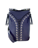 The Cleavage Crossbody Bag in Blue Patent (Blue)