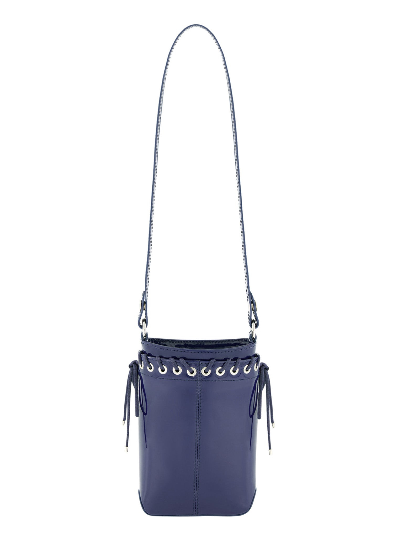 The Cleavage Crossbody Bag in Blue Patent