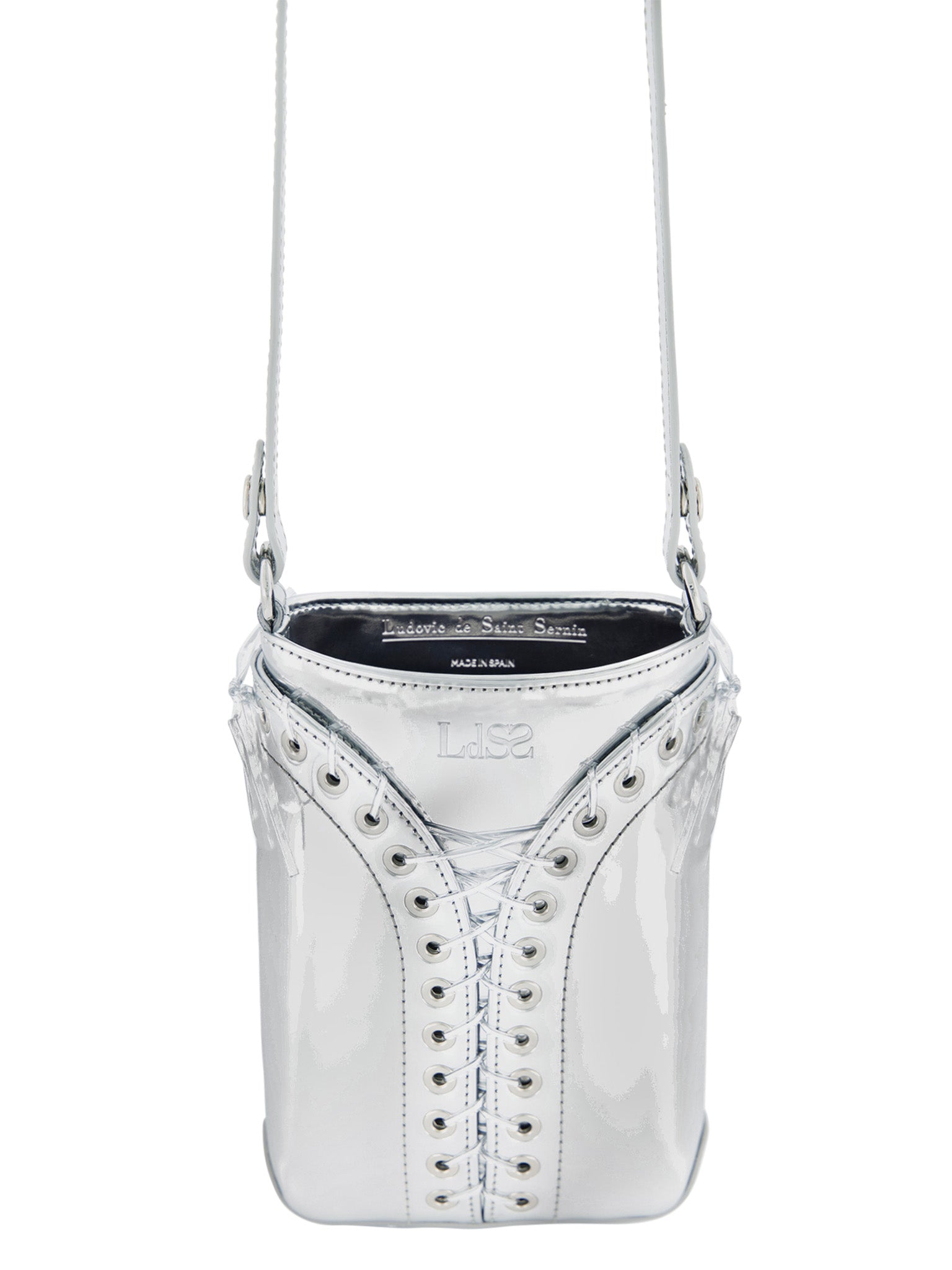 The Cleavage Crossbody Bag in Mirror Leather