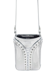 The Cleavage Crossbody Bag in Mirror Leather