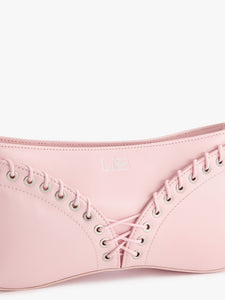 The Cleavage Bag in Pink Leather