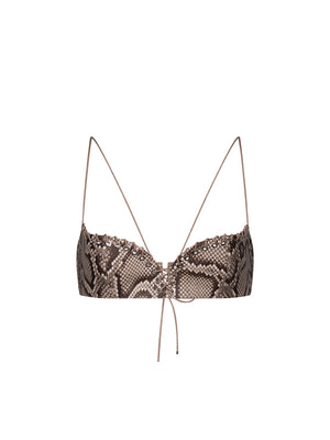 Bra in Python Leather