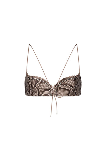 Bra in Python Leather