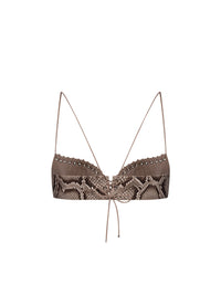 Bra in Python Leather