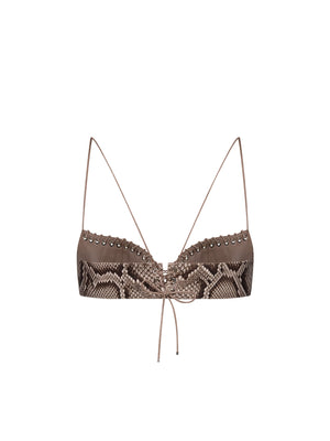 Bra in Python Leather