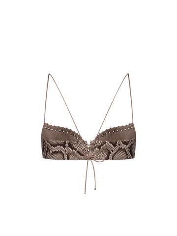 Bra in Python Leather