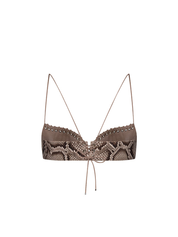 Bra in Python Leather