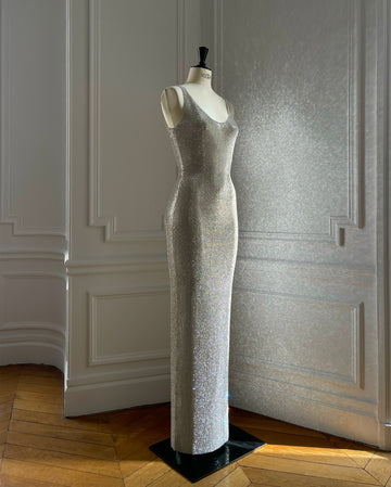 Olivia Dress in Crystal Mesh