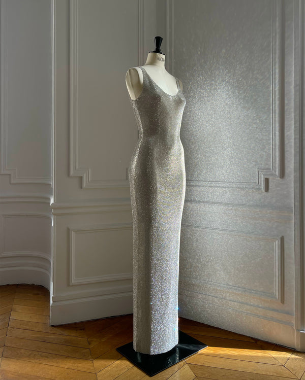 Olivia Dress in Crystal Mesh