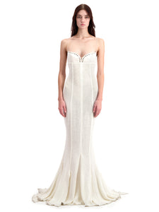 White Mermaid Bi Long Dress