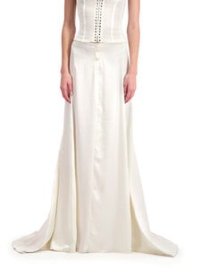 White Bi Full Length Skirt