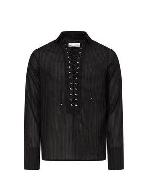 Laced Alan Shirt in Cotton