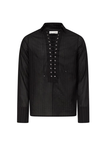 Laced Alan Shirt in Cotton