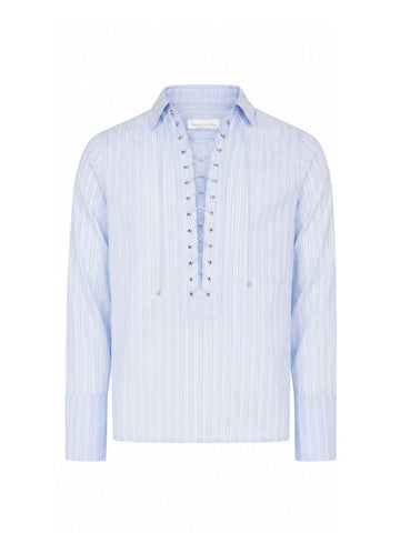 Laced Alan Shirt in Cotton