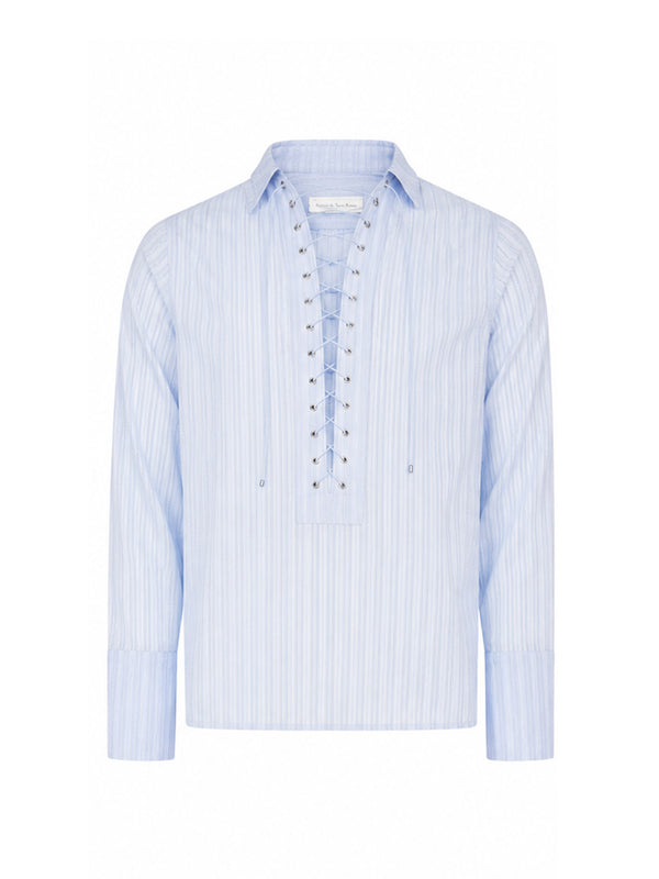 Laced Alan Shirt in Cotton