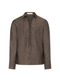 Laced Alan Shirt in Linen