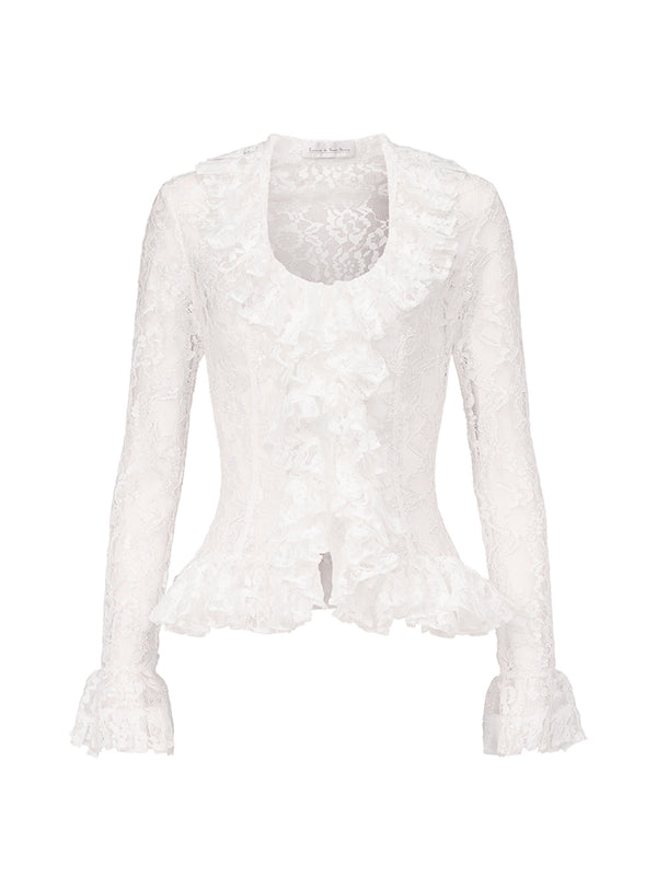 Ruffle Blouse in Lace
