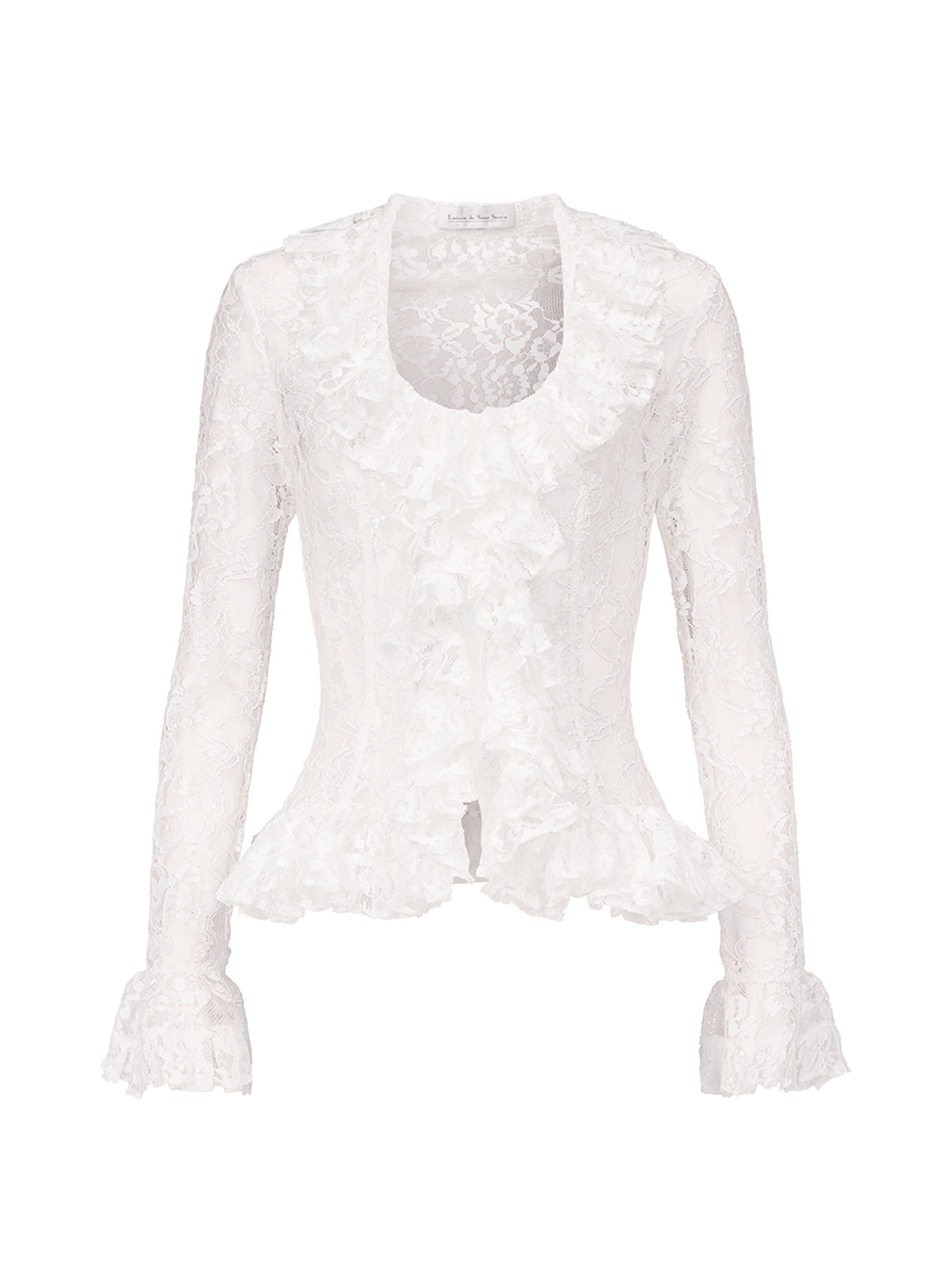 Ruffle Blouse in Lace – ludovic de saint sernin
