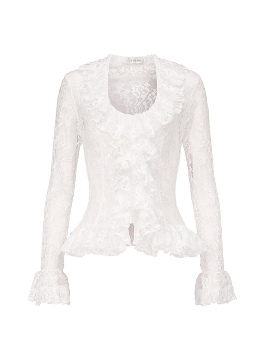 Ruffle Blouse in Lace