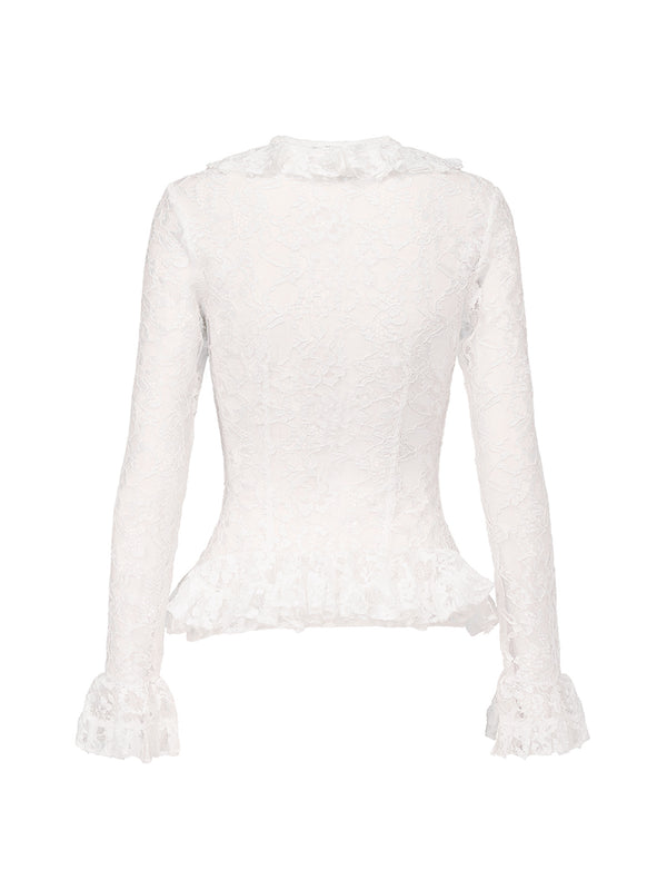 Ruffle Blouse in Lace