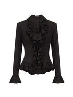 Ruffle Blouse in Linen