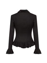 Ruffle Blouse in Linen