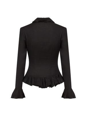 Ruffle Blouse in Linen