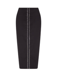 Lace-Up Pencil Skirt