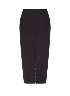 Lace-Up Pencil Skirt