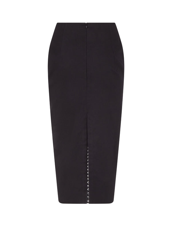 Lace-Up Pencil Skirt