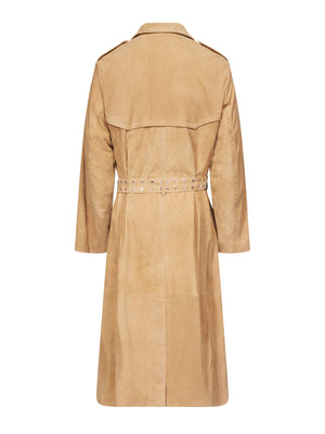 Amanda Trench Coat in Suede