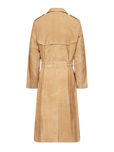 Amanda Trench Coat in Suede