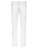 Lace-Up Jeans in Denim (White)