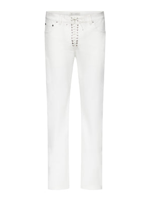 Lace-Up Jeans in Denim